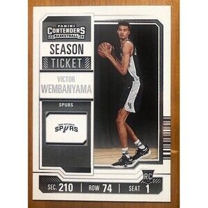 2023-24 Panini Contenders SPURS -Victor Wembanyama Rookie Season Ticket #11 RC